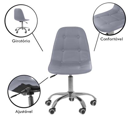 Imagem de Cadeira Base Giratória Office Eiffel Botonê Ajustável com Ebook