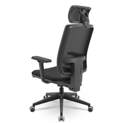 Imagem de Cadeira Brizza Tela 3D Backplax Piramidal C Apoio Aero Preto