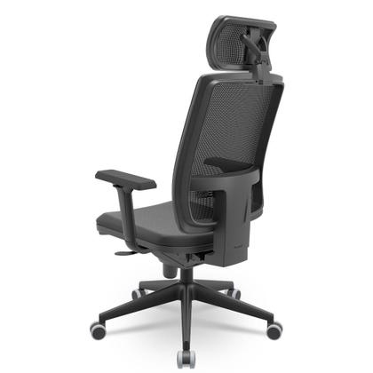 Imagem de Cadeira Brizza Tela 3D Slider Piramidal Com Apoio Sint Preto