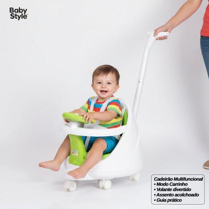 Imagem de Cadeira Cadeirão de Alimentação de Bebê Infantil Comer Refeição Booster Brinquedo Carrinho 4 em 1 Lily Verde