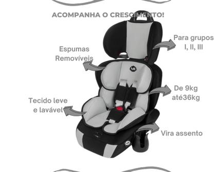 Imagem de Cadeira Cadeirinha Infantil para Carro Cadeira Carro Criança Bebê Assento Carro Infantil Cadeira Auto 9 a 36kg Versatti Tutti Baby