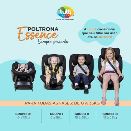 Imagem de Cadeira Cadeirinha Para Carro Gira 360graus Poltrona Carro Com Isofix 4 podições 0 A 36 Kg Essence Tutti Baby