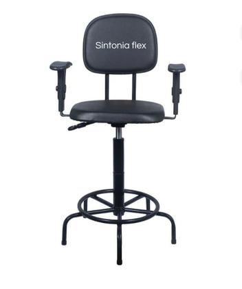 Imagem de Cadeira Caixa Alta Braço L Duplo Regulagem Altura Base Ferro