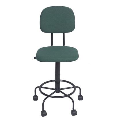 Imagem de Cadeira Caixa Alta com rodizios rodinhas Atendimento Recepção Balcão Espuma Injetada Verde