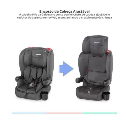Imagem de Cadeira Carro Auto Galzerano Mib Grafite 9 A 36kg Infantil