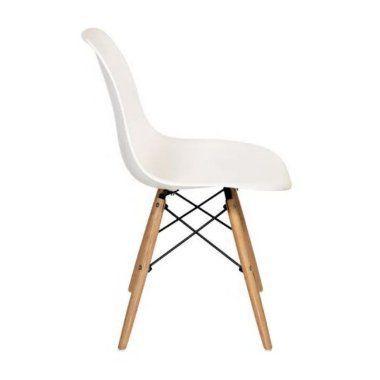 Imagem de Cadeira Charles Eames Eiffel DSW Wood - Design - Branca