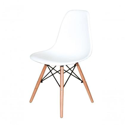 Imagem de Cadeira Charles Eames Eiffel Wood Design - Branca