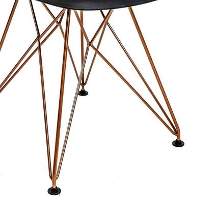 Imagem de Cadeira Charles Eames Ferro Cobre Assento Preto