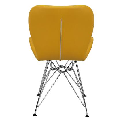 Imagem de Cadeira Charles Eames Slim Eiffel Base Metal Cromado