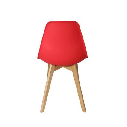 Imagem de Cadeira CHARLES EAMES Solid Wood 131PP VERMELHA KIT 4 UN