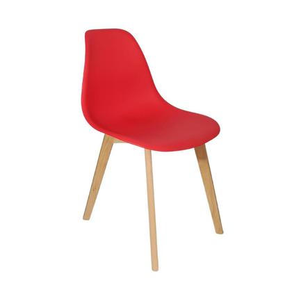 Imagem de Cadeira CHARLES EAMES Solid Wood 131PP VERMELHA KIT 4 UN