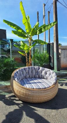 Imagem de Cadeira Chase Redonda Grande Alumínio Fibra Sintética Varanda Jardim - Varanda Fibras