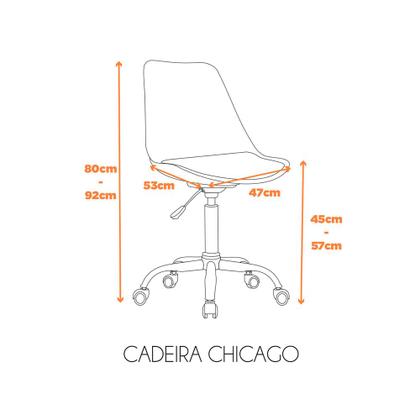 Imagem de Cadeira Chicago Com Estrutura em Polipropileno e Base Cromada Fratini