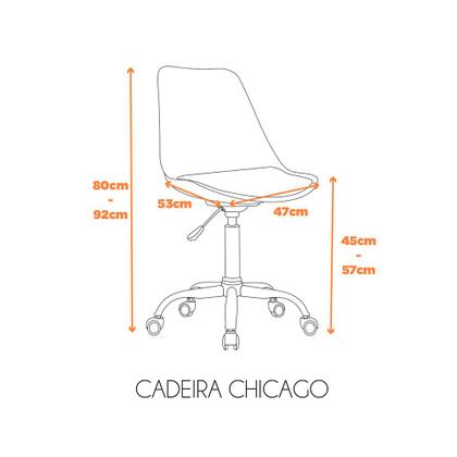 Imagem de Cadeira Chicago Com Estrutura em Polipropileno e Base Cromada Fratini