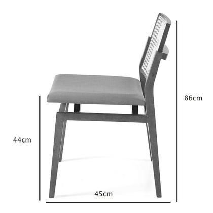 Imagem de Cadeira com Palinha Avanti Madeira Linho Imbuia