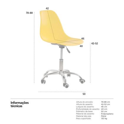 Imagem de Cadeira com rodízios Eames Office - Escritório