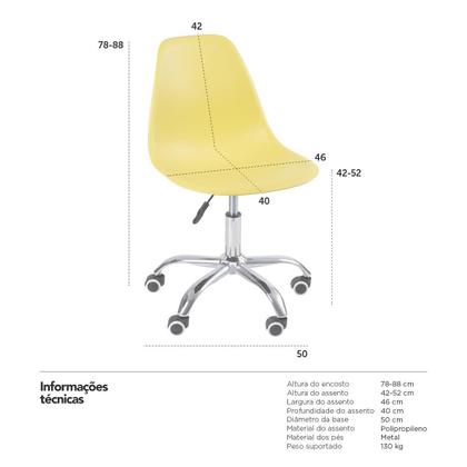 Imagem de Cadeira com rodízios Eames Office - Escritório