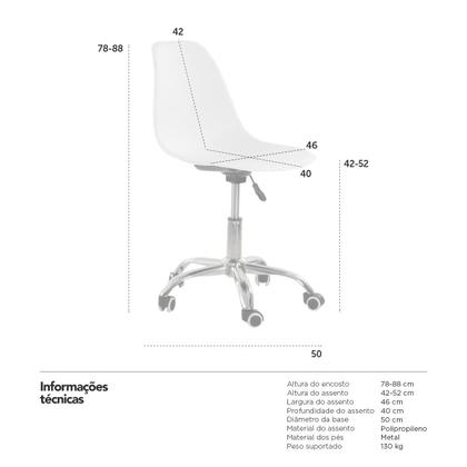 Imagem de Cadeira com rodízios Eames Office - Escritório