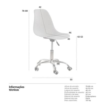 Imagem de Cadeira com rodízios Eames Office - Escritório