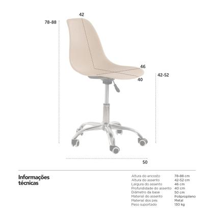 Imagem de Cadeira com rodízios Eames Office - Escritório