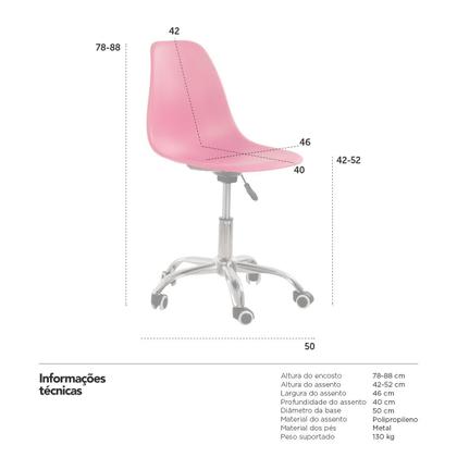 Imagem de Cadeira com rodízios Eames Office - Escritório