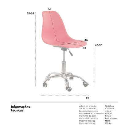 Imagem de Cadeira com rodízios Eames Office - Escritório