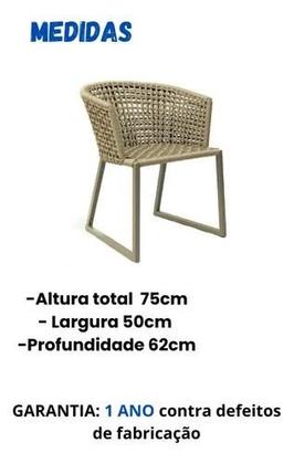 Imagem de Cadeira Corda Náutica E Alumínio P/ Área Externa E Interna