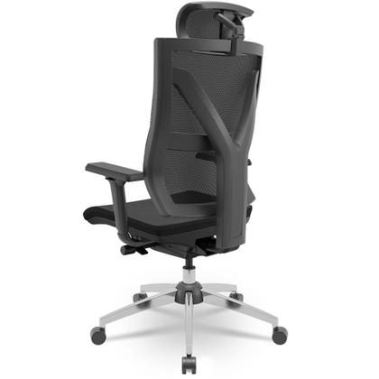 Imagem de Cadeira Darix X+ Slider Braços 3D PU Cromada Plaxmetal Assento Estofado