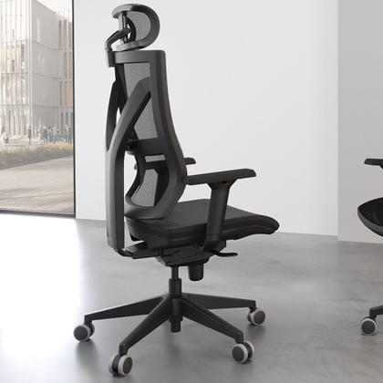 Imagem de Cadeira Darix X+ Slider Braços 3D PU Cromada Plaxmetal Assento Estofado