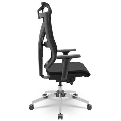 Imagem de Cadeira Darix X+ Slider Braços 3D PU Cromada Plaxmetal Assento Estofado