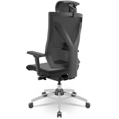 Imagem de Cadeira Darix X+ Slider Braços 3D PU Cromada Plaxmetal Assento Estofado