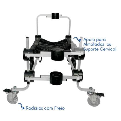 Imagem de Cadeira de 4 Rodas Cachorro Tam. M Médio Regulável Tetraplegia Paralisia Deficiente Idoso Suporte Pet Best Soluções