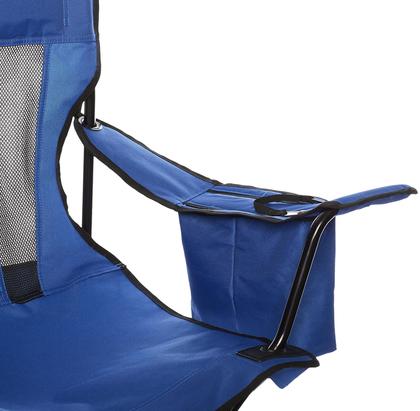 Imagem de Cadeira de acampamento Amazon Basics Large Mesh Back Blue