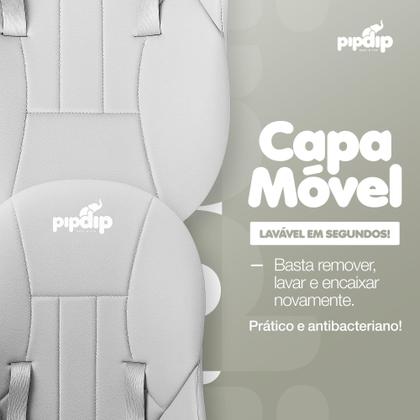 Imagem de Cadeira de Alimentação Bebe Infantil Portatil 2 em 1 Cinza PipDip