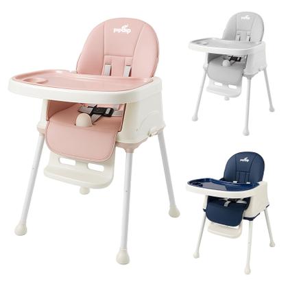 Imagem de Cadeira De Alimentação Bebê Portátil 2 em 1 Lavável Até 23kg Rosa Pipdip