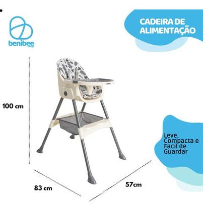 Imagem de Cadeira De Alimentação Bebê Portátil 2 em 1 Segura - PAPINHA - KIDDO