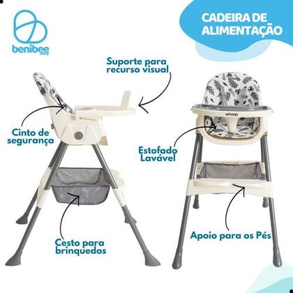 Imagem de Cadeira De Alimentação Bebê Portátil 2 em 1 Segura - PAPINHA - KIDDO