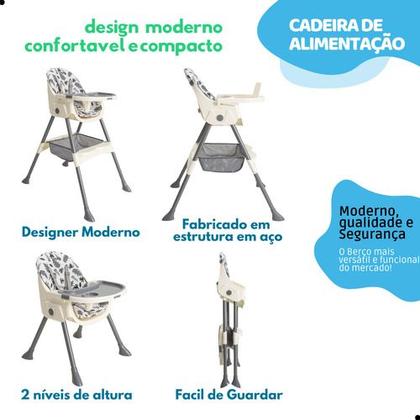 Imagem de Cadeira De Alimentação Bebê Portátil 2 em 1 Segura - PAPINHA - KIDDO