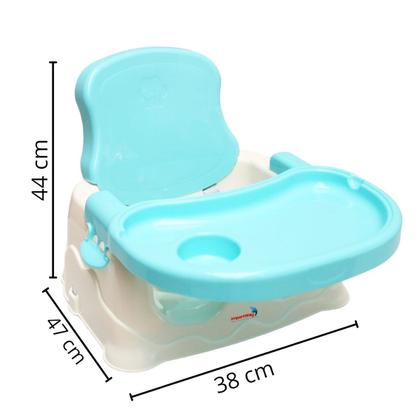 Imagem de Cadeira de Alimentação Bebê Portátil Cadeirinha Assento Refeição Booster Menino Azul Brinqway Bw-096