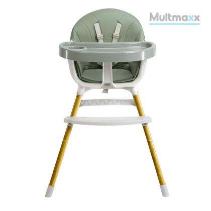 Imagem de Cadeira de Alimentação Bebê Premium Multmaxx Infantil Acolchoada Dobrável Ajustável 6-36 Meses Verde