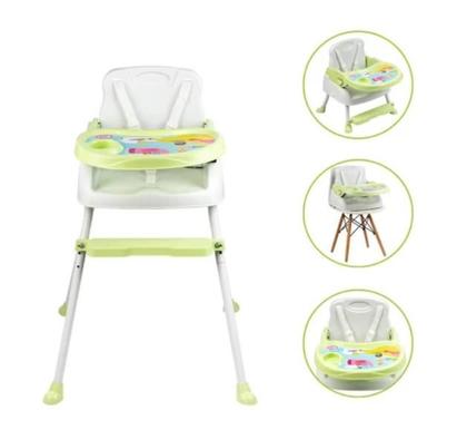 Imagem de Cadeira de Alimentação Cadeirão Refeição Infantil Bebê Criança Até 20kg Desmontável Para Transporte 3 Posições com Cinto