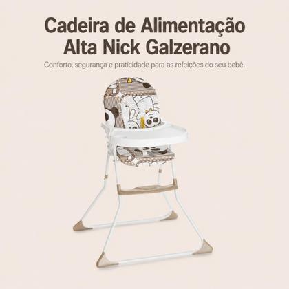 Imagem de Cadeira de Alimentação Galzerano Nick Panda Portátil para Bebê até 23kg
