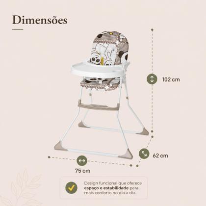 Imagem de Cadeira de Alimentação Galzerano Nick Panda Portátil para Bebê até 23kg