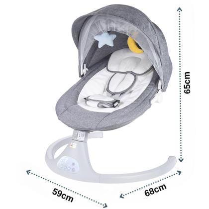 Imagem de Cadeira De Balanço E Descanso Bebe Portatil Musical Bouncer Infantil Mobile Eletrica Automatico Brinquedos Mosquiteiro Melodias Bliss