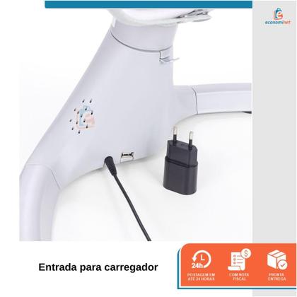 Imagem de Cadeira De Balanço E Descanso Bebe Portatil Musical Bouncer Infantil Mobile Eletrica Automatico Brinquedos Mosquiteiro Melodias Bliss