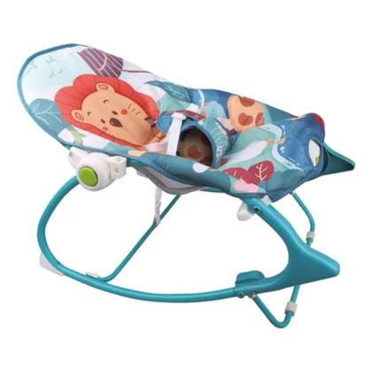 Imagem de Cadeira De Balanço e Descanso Zippy Toys Com Vibração, Musicas P/ Dormir e Brinquedos Interativos - Personagem Leão