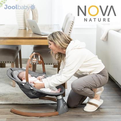 Imagem de Cadeira de balanço para bebê Jool Baby Nova Nature Bluetooth com controle remoto, slate
