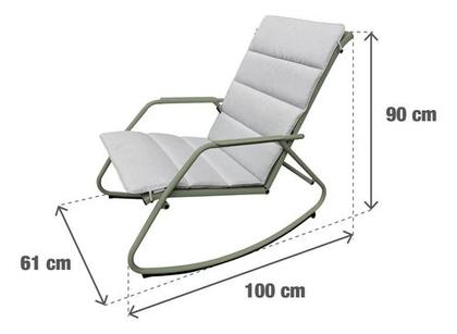 Imagem de Cadeira De Balanço Verde Importada 90x61cm 160 Kg