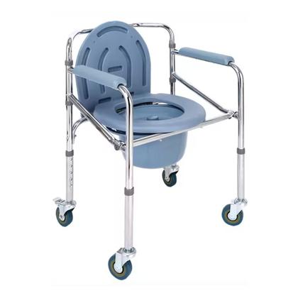 Imagem de Cadeira De Banho 4 Rodas C/ Assento Dobrável 100kg Supermedy