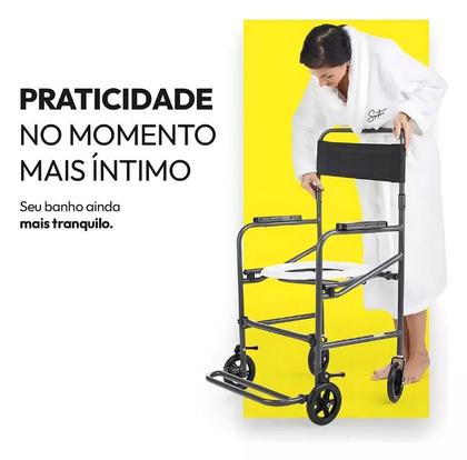 Imagem de Cadeira De Banho Desmontável E Dobrável Prática Prolife